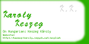 karoly keszeg business card